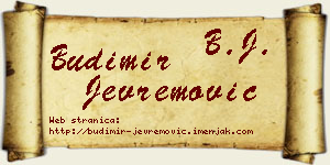 Budimir Jevremović vizit kartica